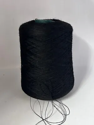 Beautiful Spool Cone Peru #0 PURE Baby Alpaca Yarn 1lb 1oz 506gr 1011 Jet Black • $14