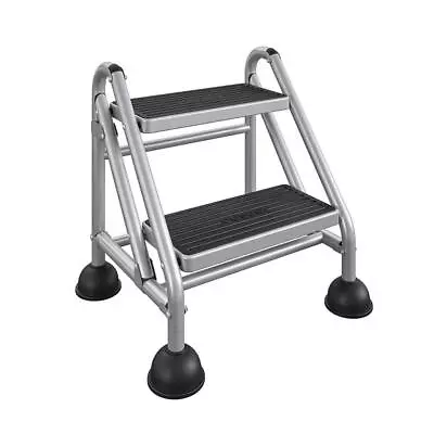 Cosco Step Ladder 2-Step Rolling Steel Durable 4-Casters Locking Wheels 300 Lbs • $109.14