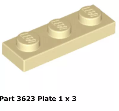 Lego 2x 3623 Tan Plate 1 X 3 8039 • $6.63