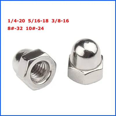 UNC 1/4  5/16  3/8  8# 10# Acorn Cap Nuts Dome Head Nut Cover A2 Stainless Steel • $3.69