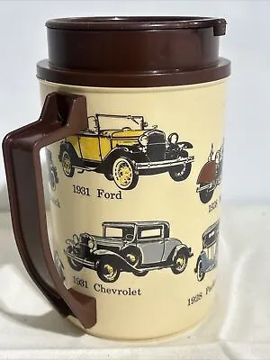 VTG Cars Mercedes Packard Studebaker Chevy Thermo Insulated 22oz Travel Mug Cup • $24.99