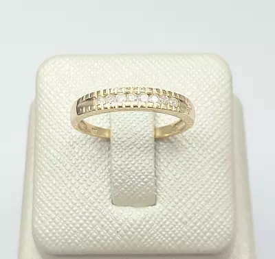 Ladies Yellow Gold 9ct(3759k) High Quality Channel Setting Natural Diamond Ring • $199
