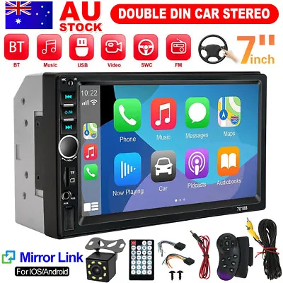 7  Double Din Car Stereo Bluetooth Head Unit For Android Auto AM/FM/USB/TF/AUX • $44.85