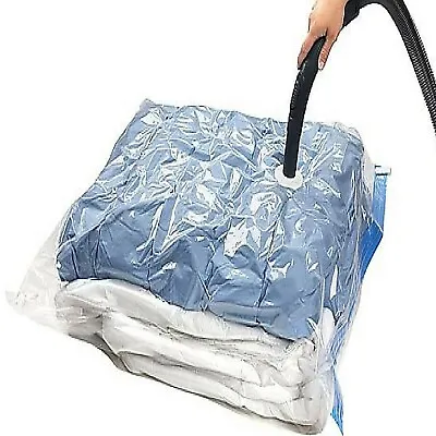 $20.95 • Buy Large Jumbo Vacuum Storage Bags Space Saver Seal Clear Compression Bag Organizer