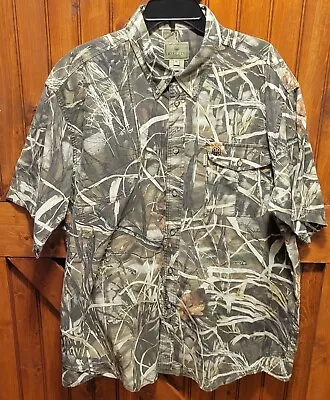 Beretta Shirt Mens XL Camo Advantage Max 4 HD Water Fowl Hunting Shooting Vented • $18.95