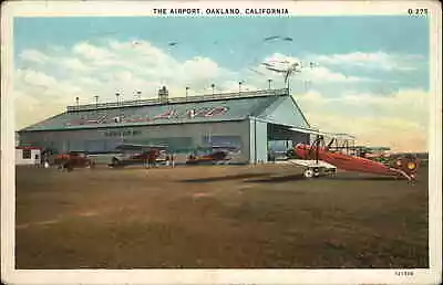 Oakland California CA The Airport Airplanes Used 1935 Postcard • $9.89