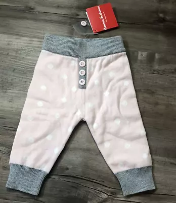 Hanna Andersson  Size 60 (3- 6)  Months Pink W/ White Polka Dot Pants • $12