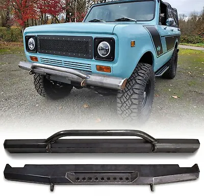 1971-1980 International Scout 2 / II Harvester Front Rear Bumper Set (RAW STEEL) • $949