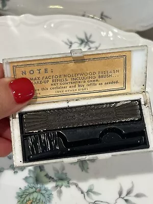 Vintage Max Factor Hollywood Collectible Cake Mascara Compact Eyelash Brown  New • $34.99