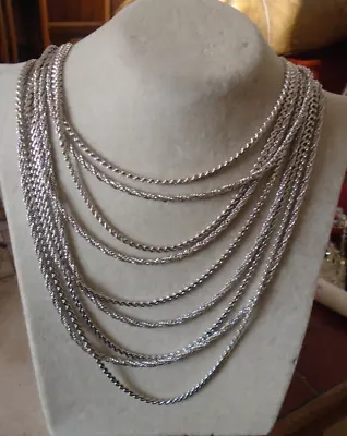 9 Different Lenghts   Strand  Silver Colour  Metal  S-Chain Neckless   14 Inch • £9