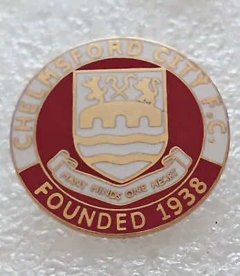 Chelmsford City Fc  Many Minds One Heart  Enamel Football Club Crest Pin Badge • £13.80