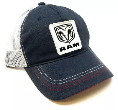 Dodge Ram Logo Grey White Adjustable Curved Bill Mesh Trucker Snapback Hat Cap  • $14.95