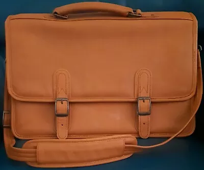 Men's Soft Leather Tan Briefcase • $95