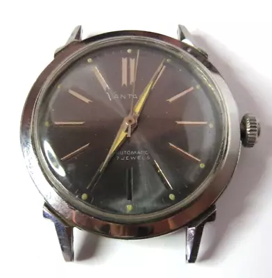 Vintage 1960's Mens Vantage 17'j Automatic Model: St 171 Gray Dial Runs • $89.96