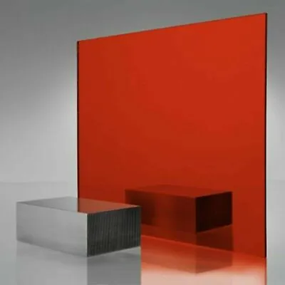 Red Mirror Perspex Sheet Reflective Colour Plastic A4 A3 4mm Child Safe Craft • £25