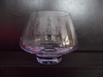 Caithness Glass Vase/bowl Celebrating Life Of Queen Mother • £12