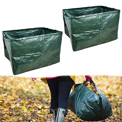 £3.99 • Buy Garden Waste Bags Sacks Heavy Duty 120L Large Refuse Storage Bags With Handles