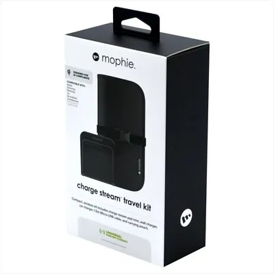 Mophie Charge Stream Travel Kit 5W Qi Certified Wireless Charging Pad • $13.95