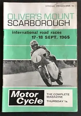 OLIVERS MOUNT SCARBOROUGH 17/18 Sep 1965 INTL MOTOR CYCLE ROAD RACES Programme • £11.99