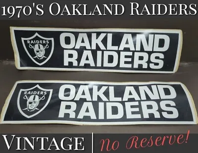 ✨VINTAGE✨ (Lot Of 2) 1970's Oakland Raiders Bumper Sticker Unused RARE 11 ½   • $6.44