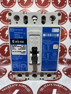 Cutler Hammer HFD3050 50 Amp 600V 3 Pole Circuit Breaker *NEXT DAY OPTION* • $179.10