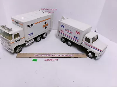 Vintage 1988 Nylint Ford Budget/Sears Delivery Truck + Ertl Int. True Value Truc • $10