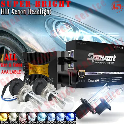 55W Xenon HID Kit Car Headlight H1 H3 H4 H11 9005 9006 Hi/Lo Beam Bulbs Ballasts • $28.49