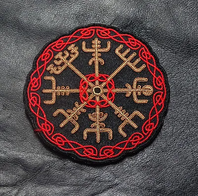 Viking Compass Odin Vegvisir 3.5 Inch Hook Fastener Patch  • $7.95