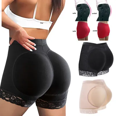 Padded Bum Pants Underwear Hip Enhancer Butt Booty Lifter Shaper Panty Boyshorts • £8.79