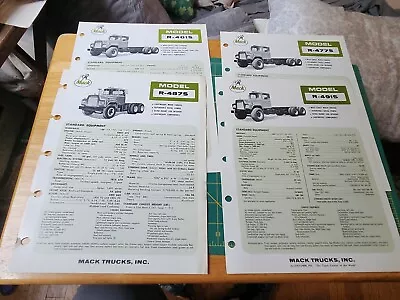 4 1969-71 Mack Trucks Brochures Spec Sheets R Series 401S 477S 487S 491S • $15.26