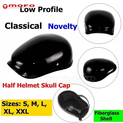 $46 • Buy Low Profile Motorcycle Half Helmet Skull Cap Biker For Bobber Chopper Custom