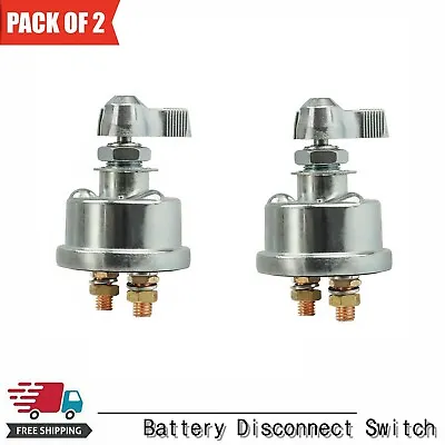 Master Battery Disconnect Switch Kill 2post SPST Kill Cut Off Nascar ON OFF X2 • $24.86