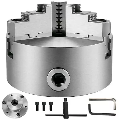 VEVOR Metal Lathe Chuck 3 Jaw Self-centering Chuck 6  W 2-1/4-8 Semi-Finished • £95.99