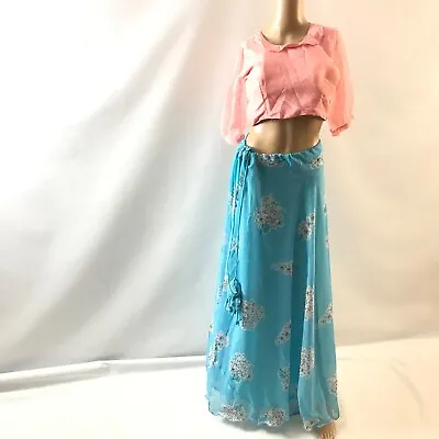 Lehenga Choli Skirt Top Size S Indian Women Girls Bollywood Party Wedding Ethnic • $22.74