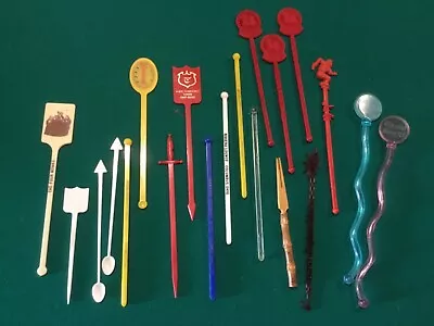 Lot Of 20 MCM Swizzle Sticks Stirrers Spears Vintage Barware Cocktailiana • $20