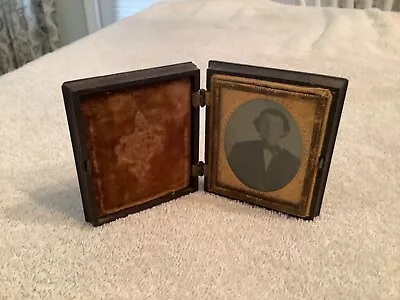 Antique Daguerreotype Photograph Of A Gentleman In A Union Case- C. Mid-1800s • $60