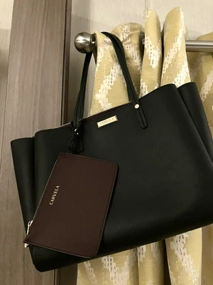 £4.99 • Buy Freya Carvela Bag Tote Shoulder Bag And Purse Wallet Black Top Handle Medium