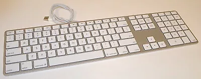 Apple Wired Aluminum USB Keyboard With Numeric Keypad *Used* A1243 • $21.99