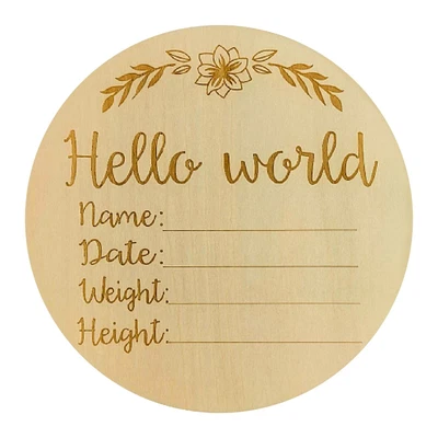 2XBaby Announcement Board Wooden Baby Welcoming Name Sign Plates Baby Photo Prop • $13.20
