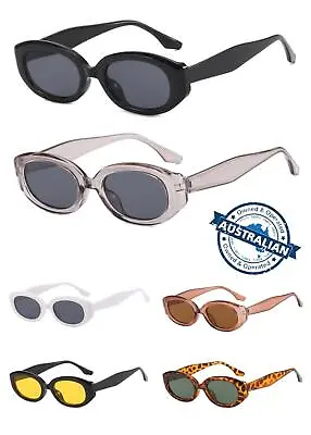 Unisex Mens Women's Fashion Retro Vintage Oval Shade Retro Sunglasses • $9.95