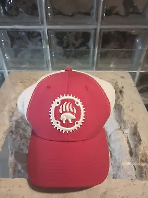 Red And White  Bear Claw Epic Mountain Bike Race Adjustable Hat Snapback  • $18