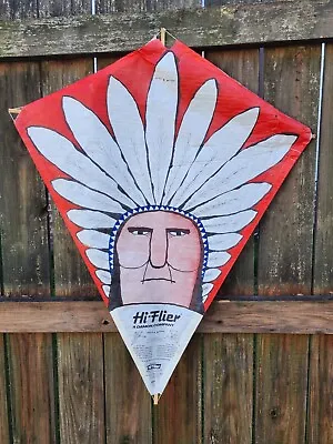 Vintage Hi-Flier Paper Kite Indian Chief Head Dress New In Plastic Unassembled • $29.99