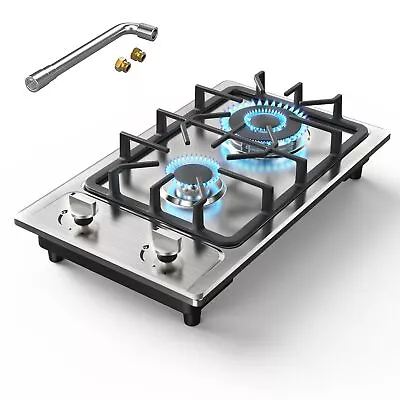 Gas Stove 2 BurnerPropane Cooktop 12 Inch Portable Gas Cooktop Stainless St... • $147.52