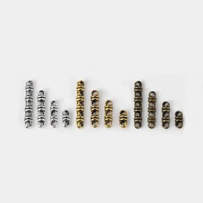 2-6 Holes Spacer Beads Tibetan Style Cord Slider Jewelry Making Bead Charm 10Pcs • $10.80