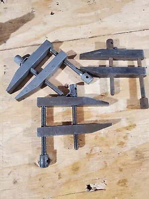 (3) Vintage 2  Parallel Clamps Machinist Tools Unbranded One Marked Made In USA • $34.99