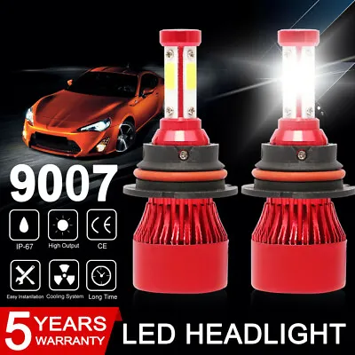 4-Side HB5 9007 LED Headlight Bulb High Low Beam Fog Light 6000K White Lamp Kit • $13.98