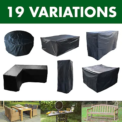 Protective Garden Furniture Cover Weatherproof Outdoor Rattan Patio Table Black • £10.75