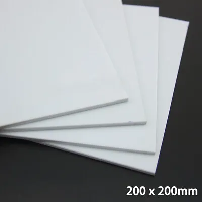 200*200mm White ABS Plastic Sheet Plastic Plate Board DIY Model 1 1.5mm 2mm 3mm • £2.34