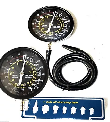 Accurate Engine Fuel Pump Vacuum Pressure Carburetor Tester Testing Gauge Kit • $18.95