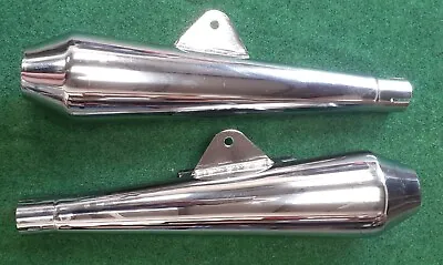 17  Universal Chrome Reverse Cone Shorty Megaphone Silencer • £165